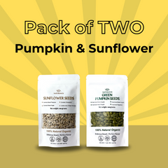 Pack of 2 : Pumpkin & Sunflower Seeds | 100% Organic (100g Each)