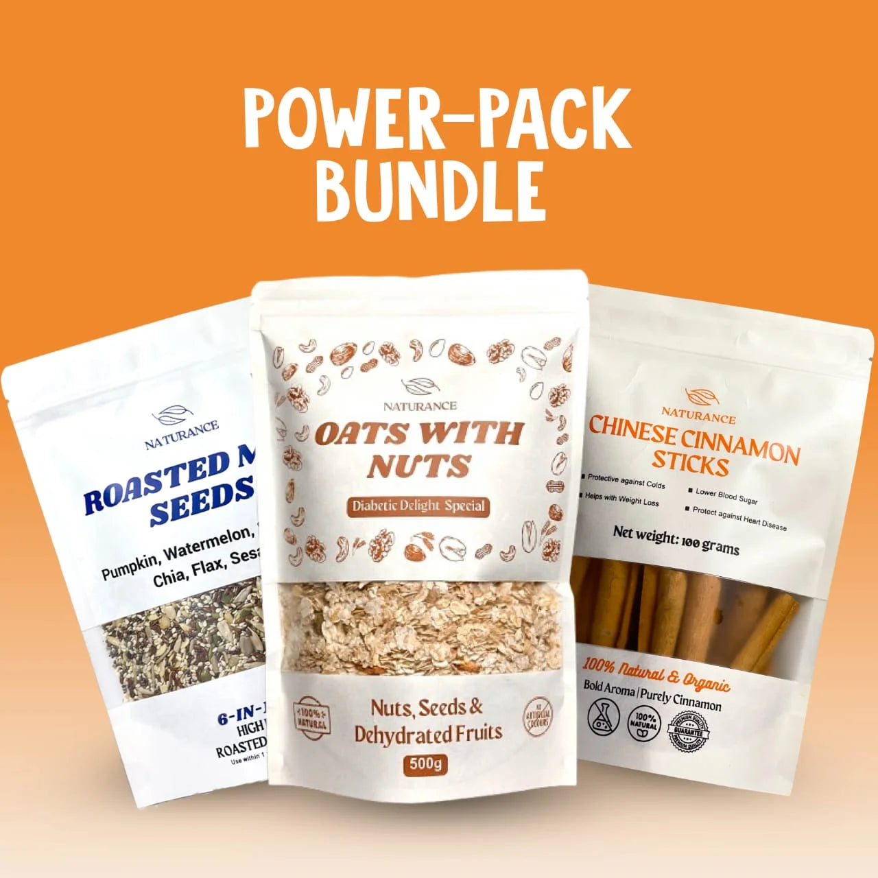 Power-Pack: Oats + Roasted Seeds + Chinese Cinnamon