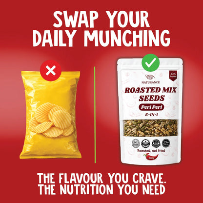 Peri Peri Roasted Mix Seeds, a snack for students, office and family