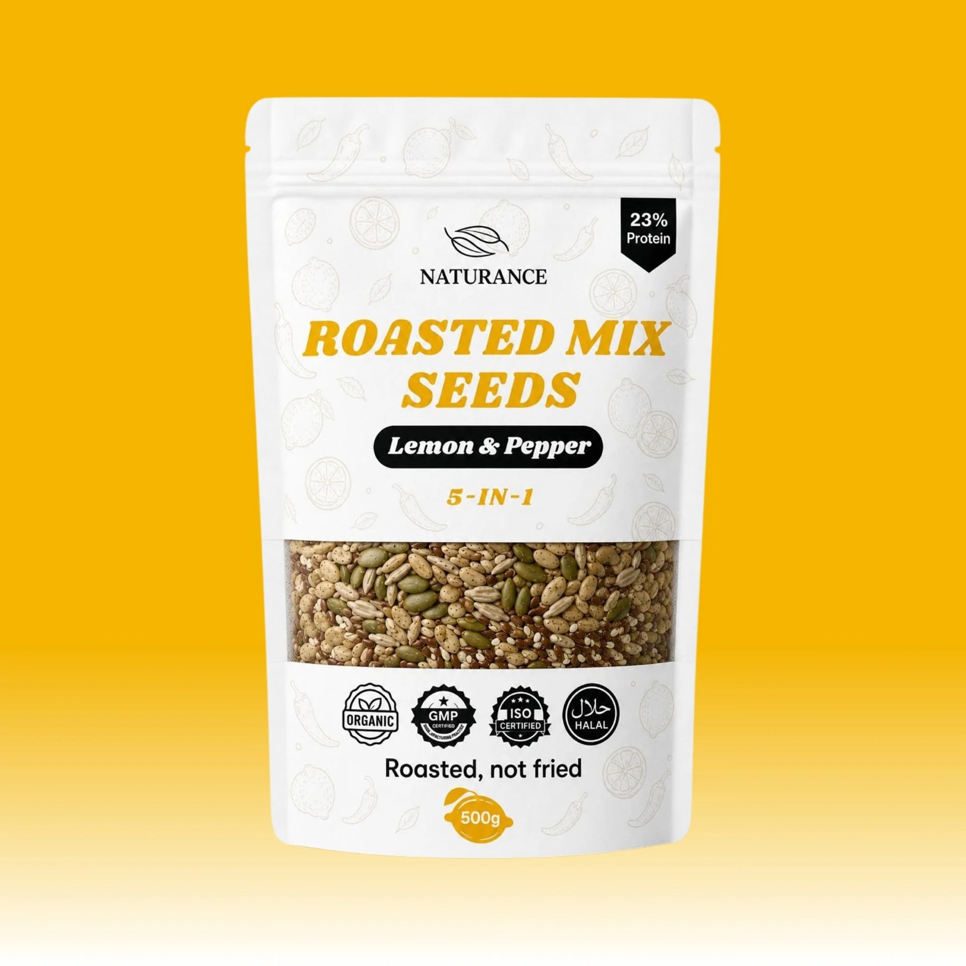 Naturance Roasted Mix Seeds Lemon Pepper 250g pack front