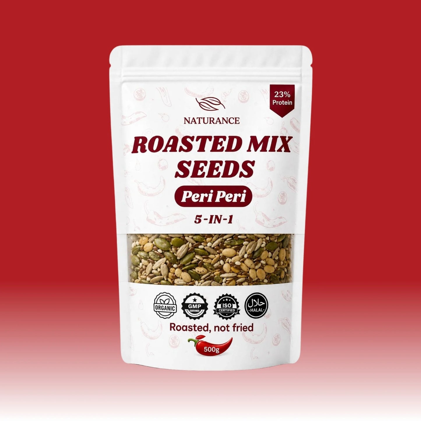 Naturance Roasted Mix Seeds Peri Peri 250g pack front
