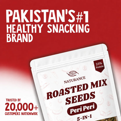 Naturance Peri Peri Roasted Mix Seeds, high protein, roasted not fried