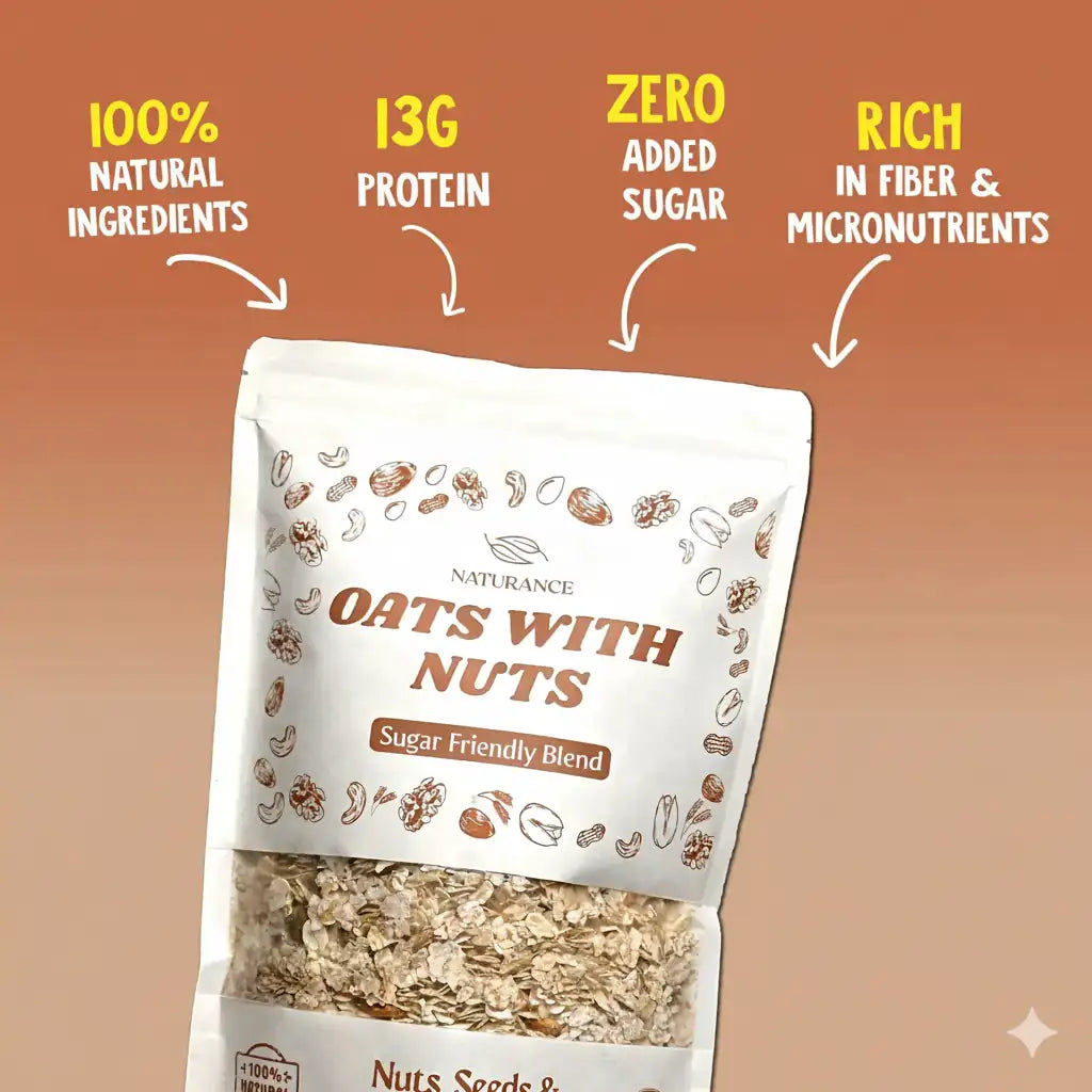Oats with Nuts – Sugar Friendly Blend