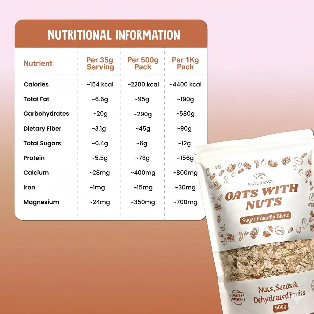 Oats with Nuts – Sugar Friendly Blend