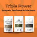 Triple Power: Pumpkin, Sunflower & Chia Seeds Pack of 3 (250g Each)